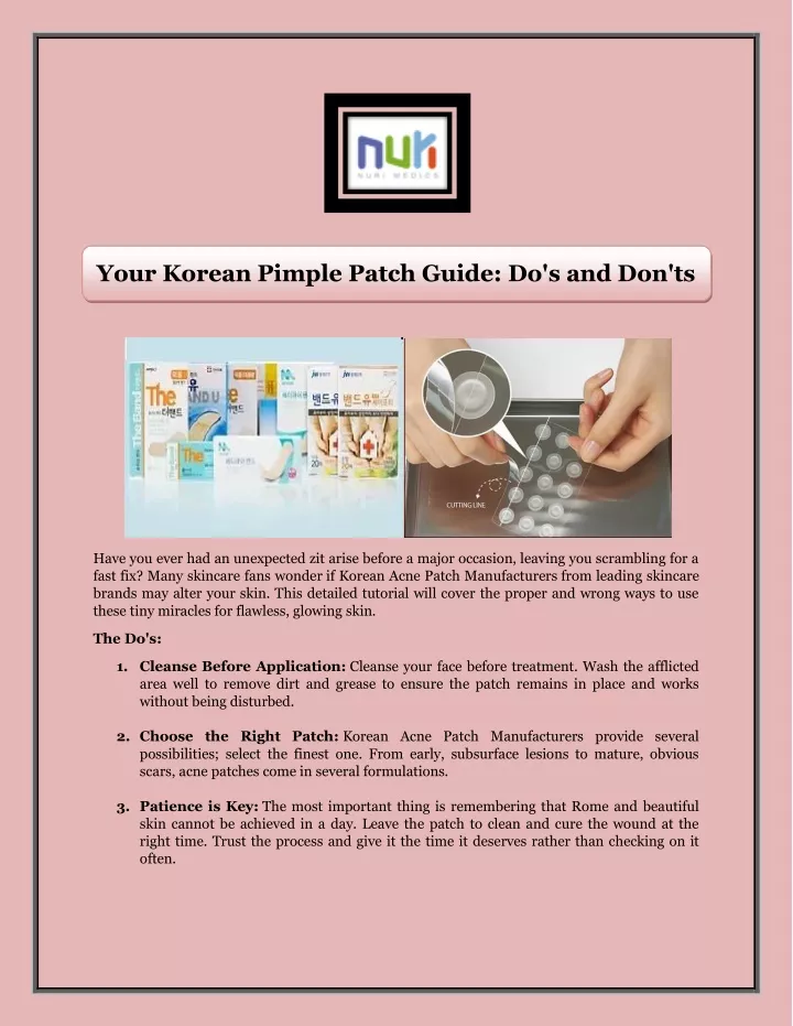 your korean pimple patch guide do s and don ts