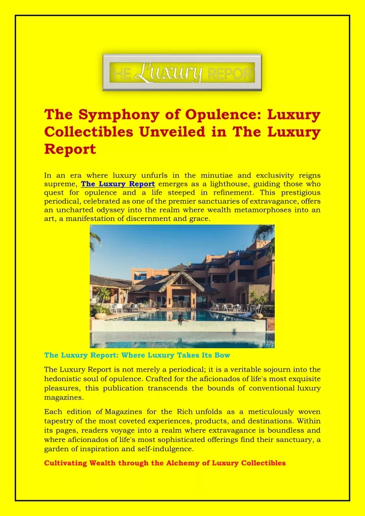 the symphony of opulence luxury collectibles