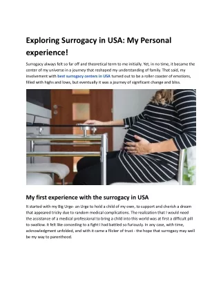 Exploring Surrogacy in USA_ My Personal experience!
