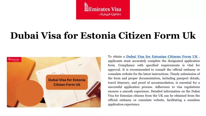 dubai visa for estonia citizen form uk