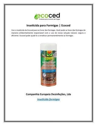 inseticida para formigas ecoced