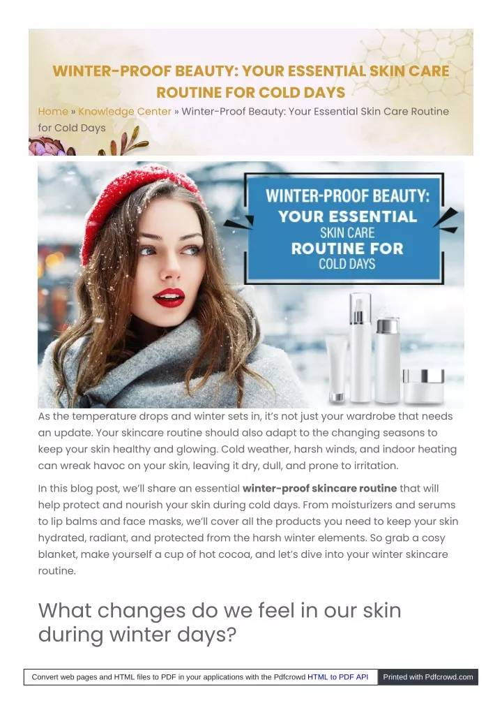 winter proof beauty your essential skin care