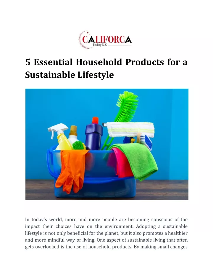 5 essential household products for a sustainable
