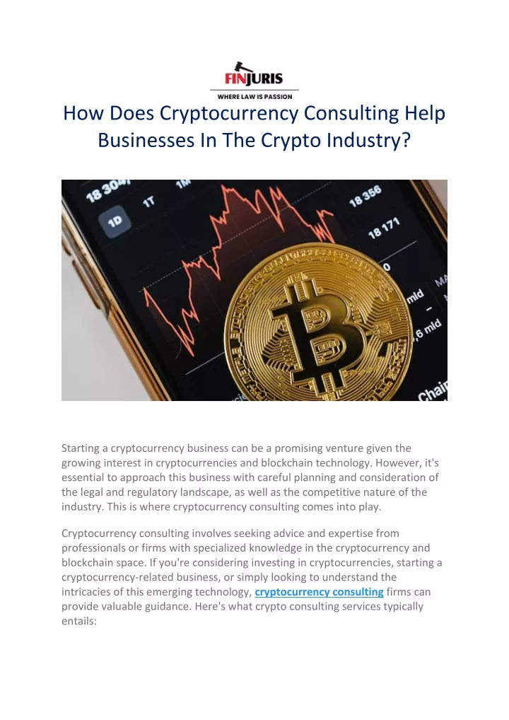 how does cryptocurrency consulting help