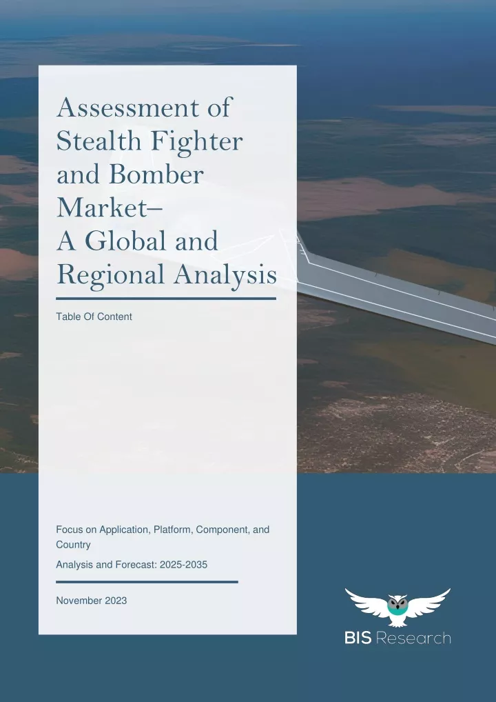 assessment of stealth fighter and bomber market
