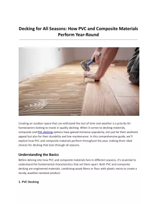 Decking for All Seasons_ How PVC and Composite Materials Perform Year-Round