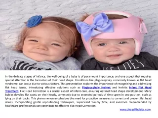 Newborn Flat Head Correction Plagiocephaly Treatment UK