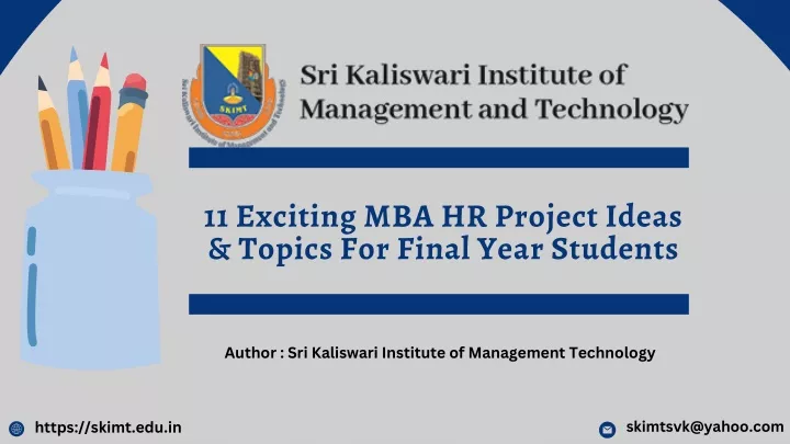 11 exciting mba hr project ideas topics for final