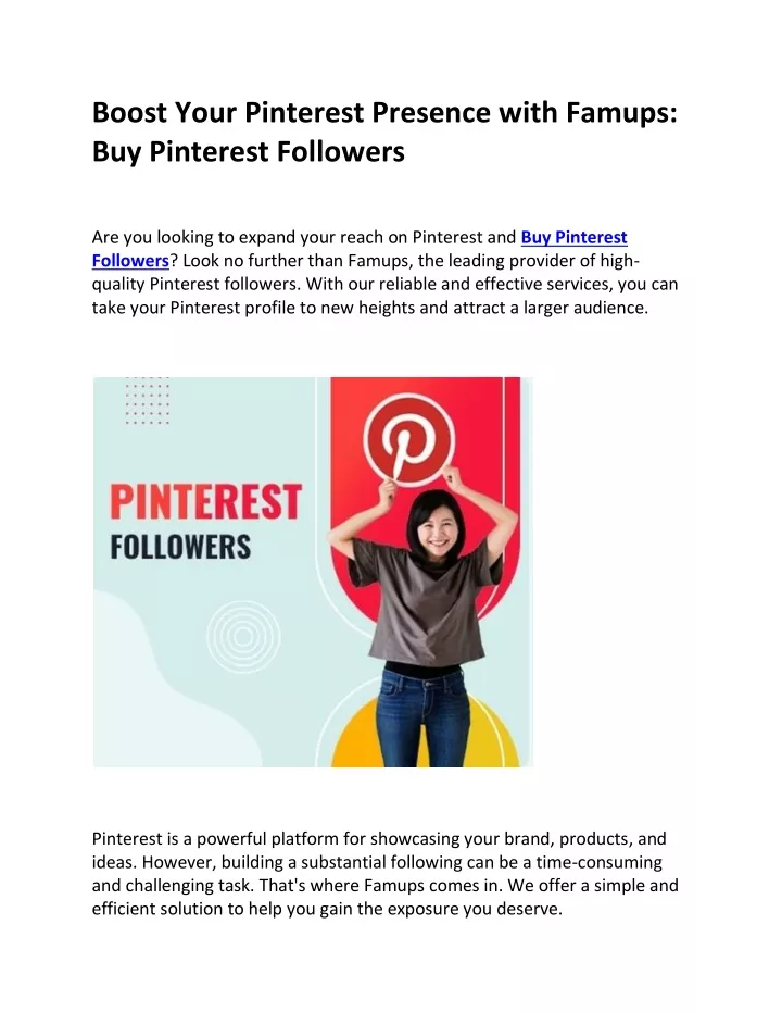 boost your pinterest presence with famups