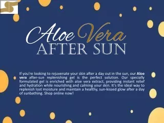 Aloe Vera after sun