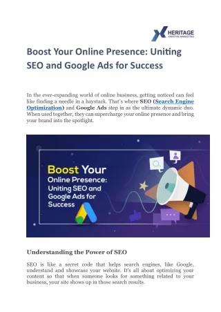 Boost Your Online Presence With SEO