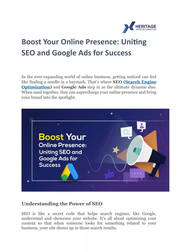 boost your online presence uniting seo and google