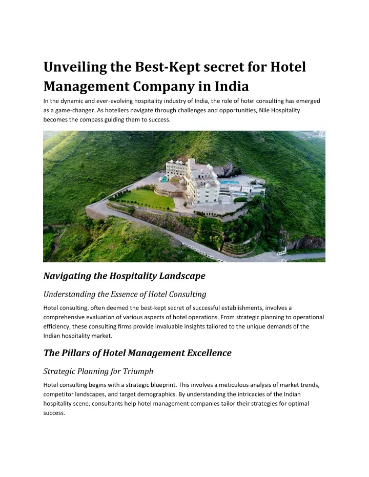 unveiling the best kept secret for hotel