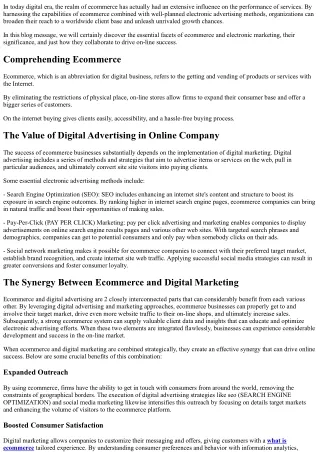 in today digital era the realm of ecommerce