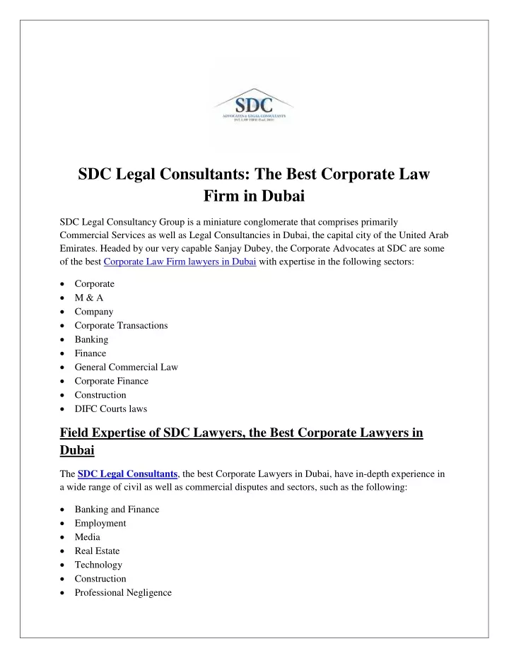 sdc legal consultants the best corporate law firm