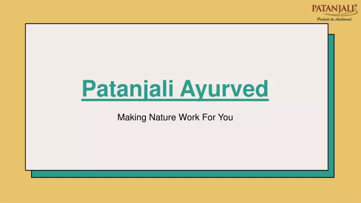 patanjali ayurved