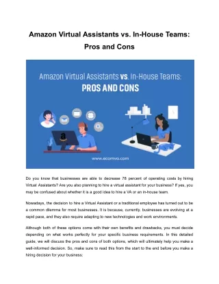 amazon virtual assistants vs in house teams