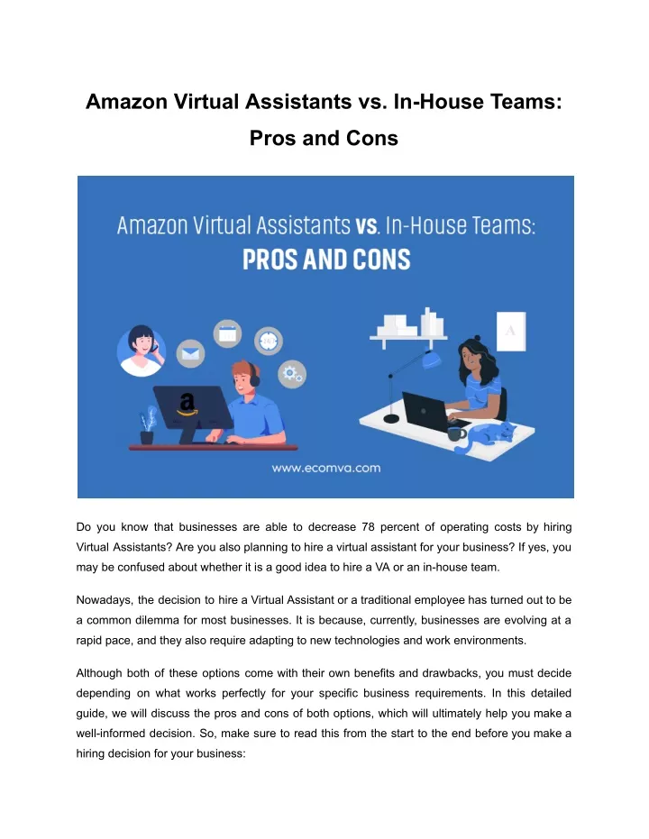 amazon virtual assistants vs in house teams