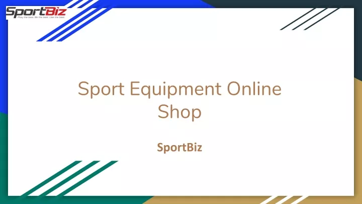 sport equipment online shop