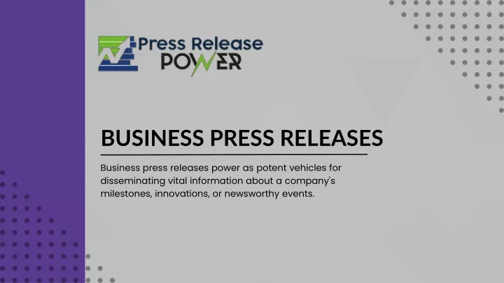 business press releases