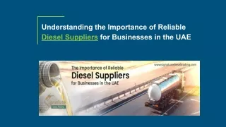 Diesel suppliers in UAE - Signature Diesel Trading