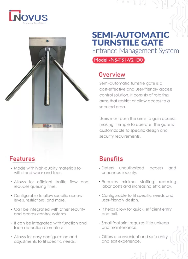 semi automatic turnstile gate entrance management