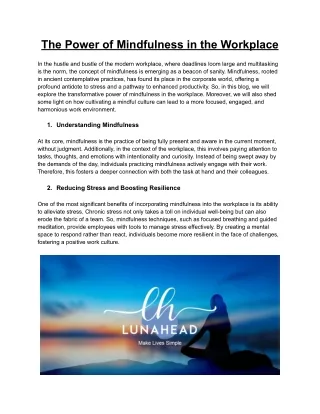 Lunahead - Healing Mind & Soul