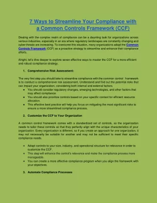 7 ways to streamline your compliance with