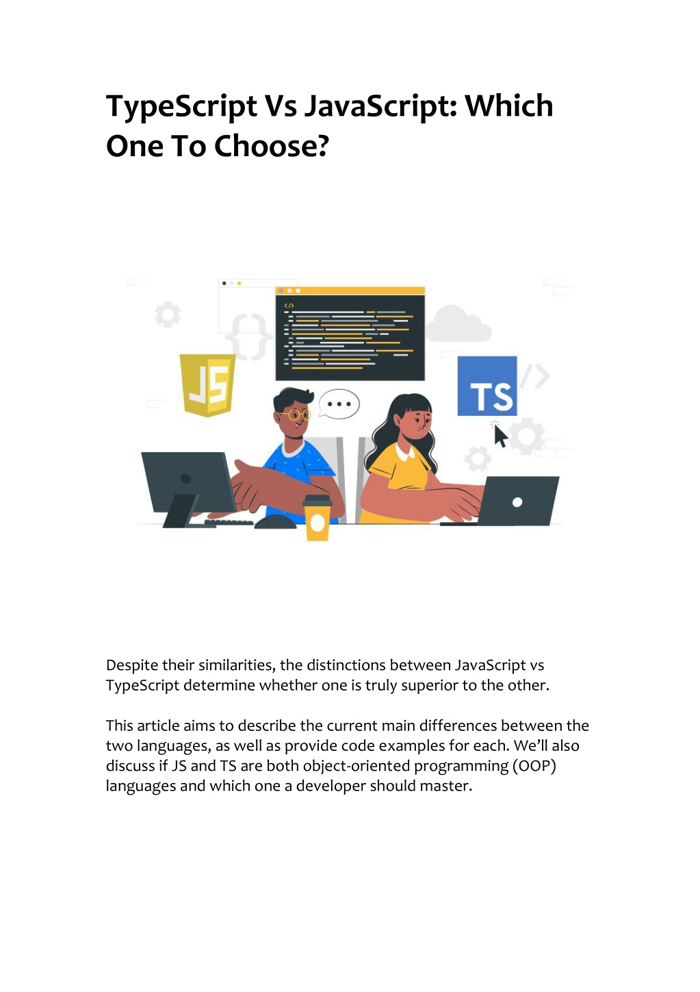 PPT - TypeScript Vs JavaScript: Which One To Choose? PowerPoint ...