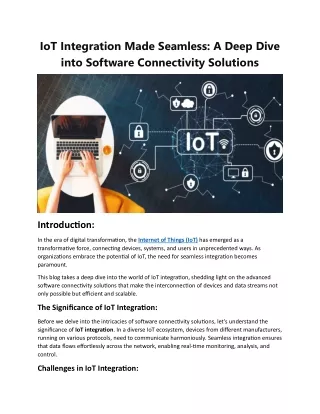 A Deep Dive into Software Connectivity Solutions