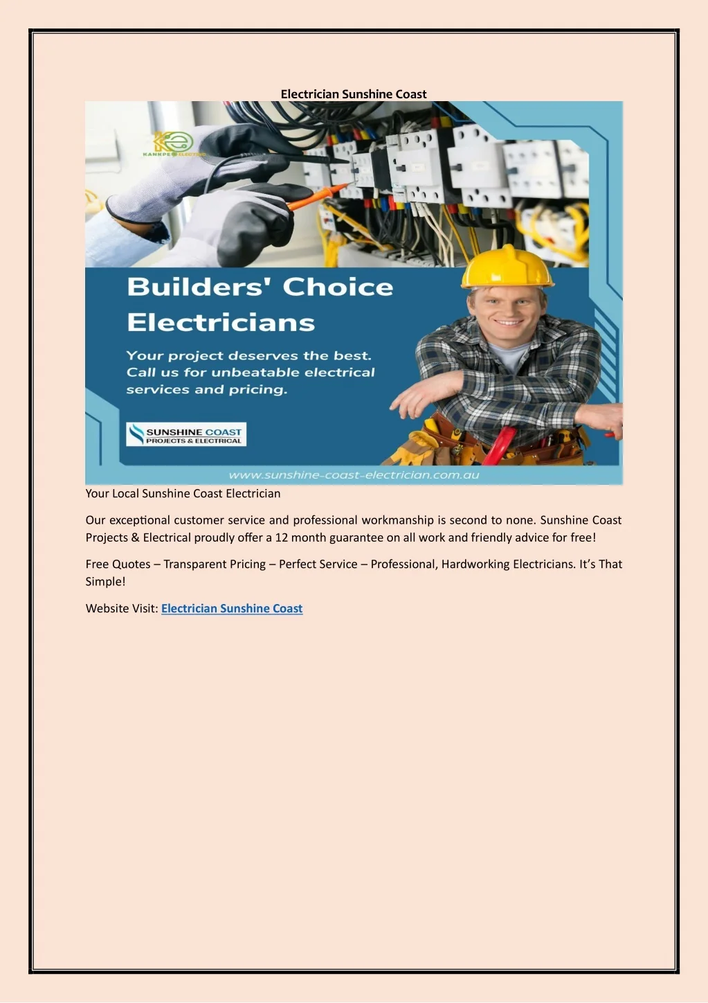 PPT - Electrician Sunshine Coast PowerPoint Presentation, free download ...