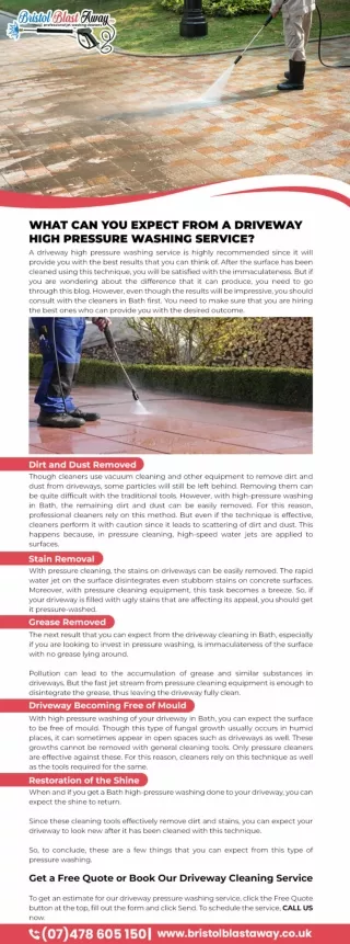 What Can You Expect from a Driveway High Pressure Washing Service?