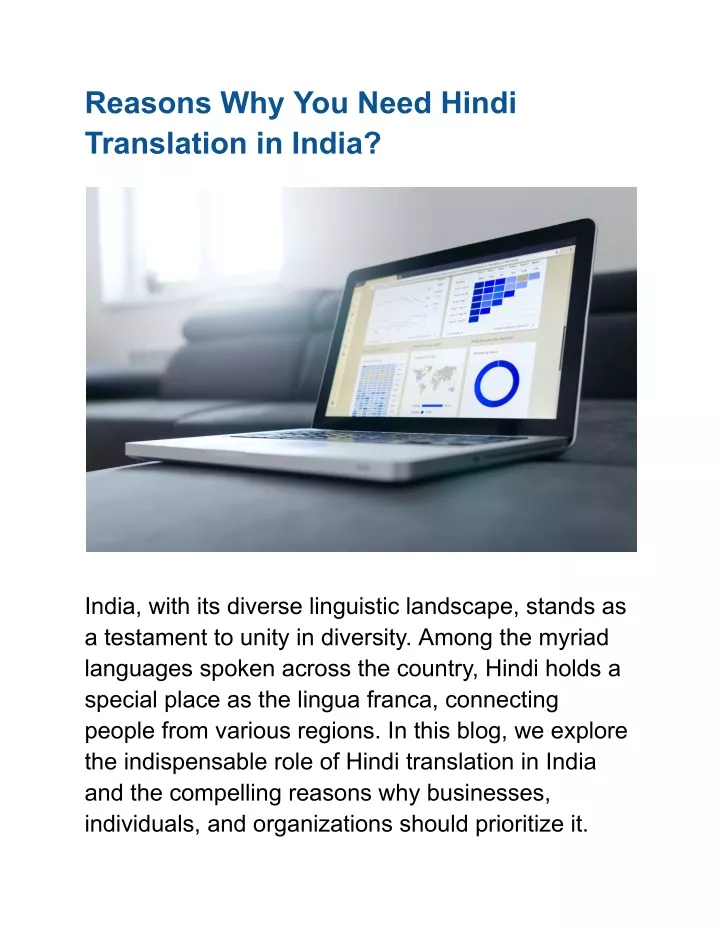 reasons why you need hindi translation in india