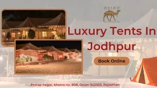 Book Luxury Tents in Jodhpur