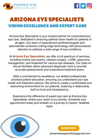 Arizona Eye Specialists Vision Excellence and Expert Care