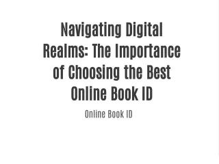 best online book id