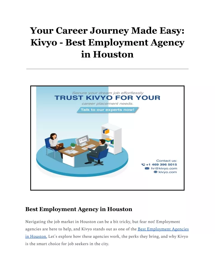 your career journey made easy kivyo best