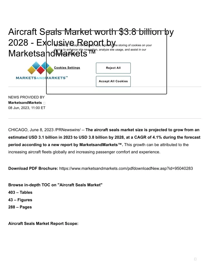 aircraft seals market worth 3 8 billion by 2028