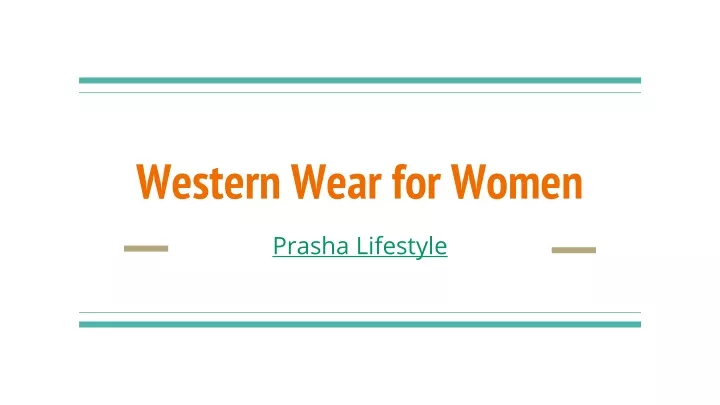 western wear for women