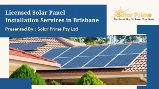 Licensed Solar Panel Installation Services in Brisbane