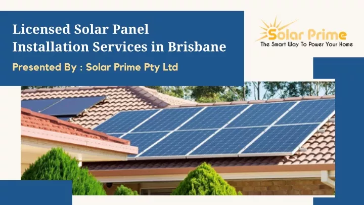 licensed solar panel installation services