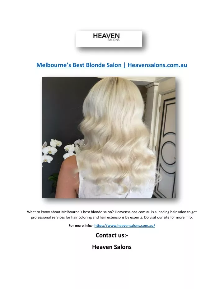 melbourne s best blonde salon heavensalons com au