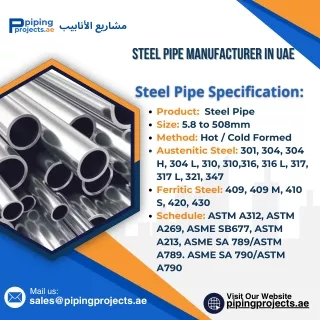 Steel Pipe | Steel Tube | Steel Plate- Piping Projects AE