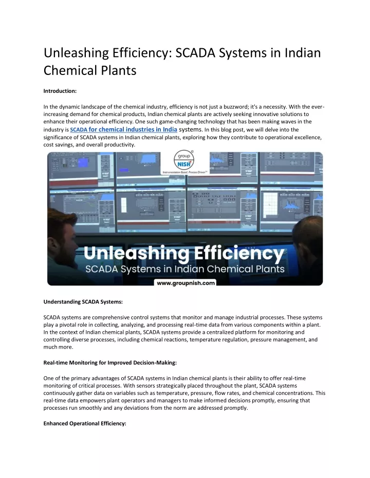 unleashing efficiency scada systems in indian