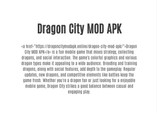 Dragon City MOD APK