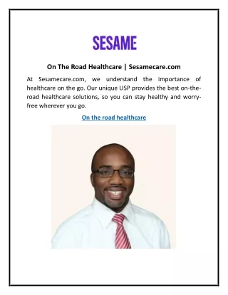 On The Road Healthcare | Sesamecare.com
