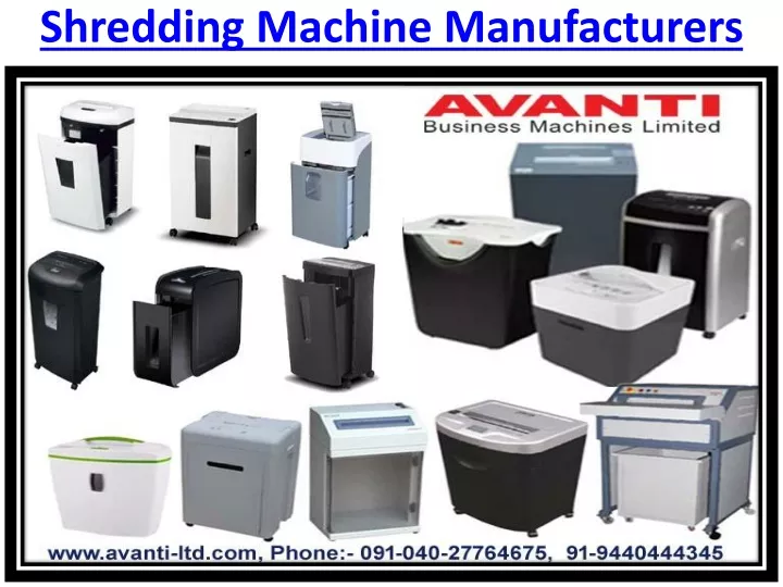 shredding machine manufacturers