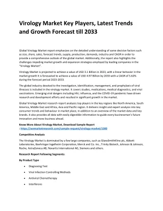 virology market key players latest trends