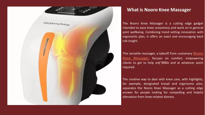what is nooroknee massager