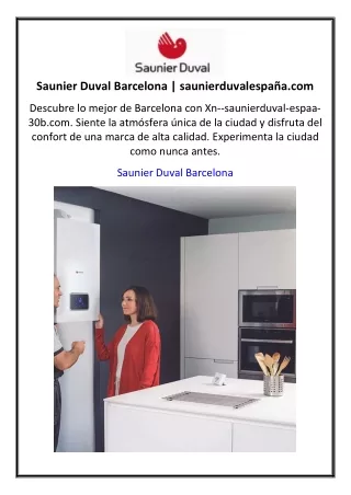 Saunier Duval Barcelona  saunierduvalespaña.com